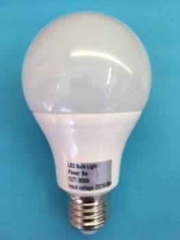 Led Birne E27, 12 - 85 Volt AC/ DC ,9 Watt  warm weiss, 4003